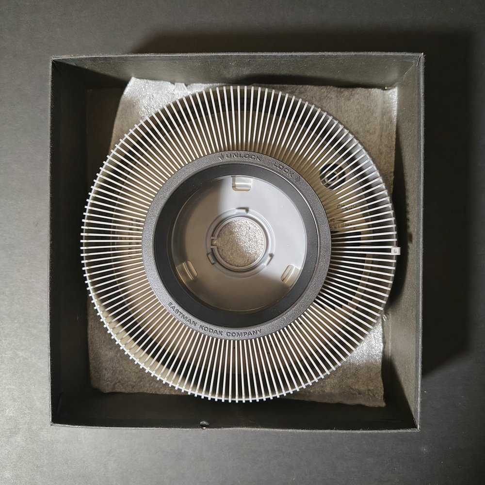 Vintage Kodak Carousel Transvue 140 Slide Tray In Original Factory Box